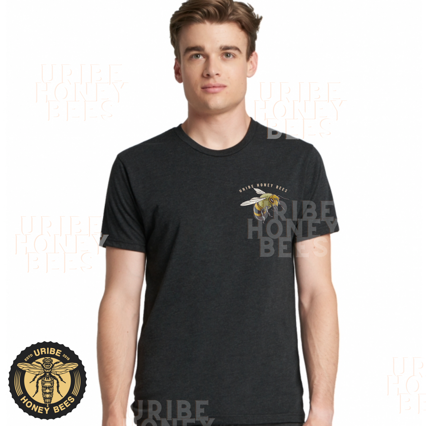 PRESALE! Bee Wrangler Men's Triblend Crewneck T-Shirt | Uribe Honey Bees