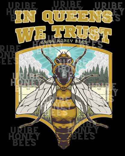 PRESALE! In Queens We Trust - Trendy Beekeeper Hoodie | Uribe Honey Bees