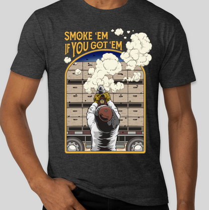 PRESALE! Smoke 'Em If You Got 'Em | Men's Premium Triblend Crewneck T-Shirt | Uribe Honey Bees