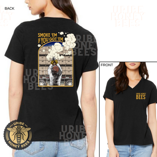 PRESALE! Women's Triblend V-Neck Relaxed T-Shirt | Uribe Honey Bees