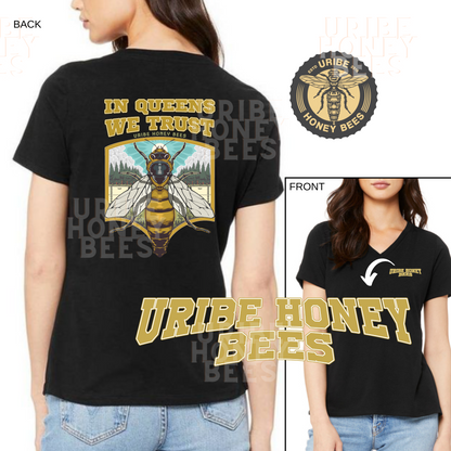 PRESALE! Women's Triblend V-Neck Relaxed T-Shirt | Uribe Honey Bees