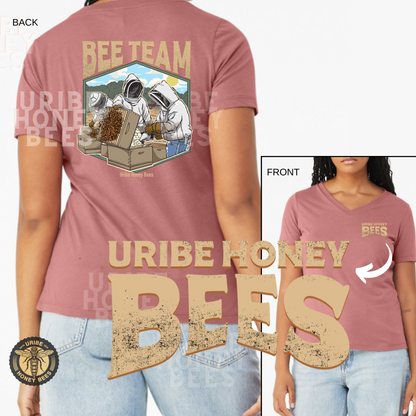 PRESALE! Women's Triblend V-Neck Relaxed T-Shirt | Uribe Honey Bees