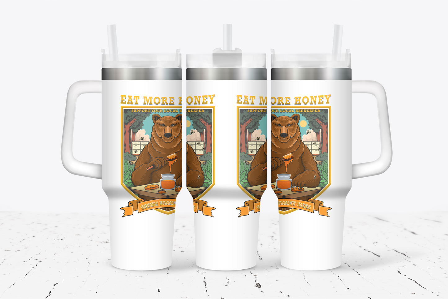 PRESALE! Hottest Trending 40-Ounce Tumbler - Multiple Designs | Uribe Honey Bees