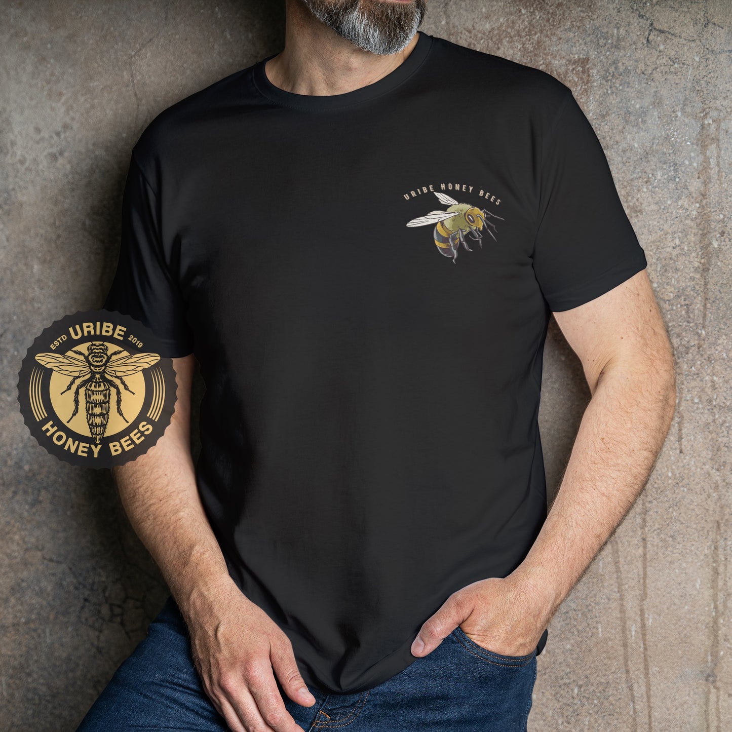 PRESALE! Bee Wrangler Men's Triblend Crewneck T-Shirt | Uribe Honey Bees