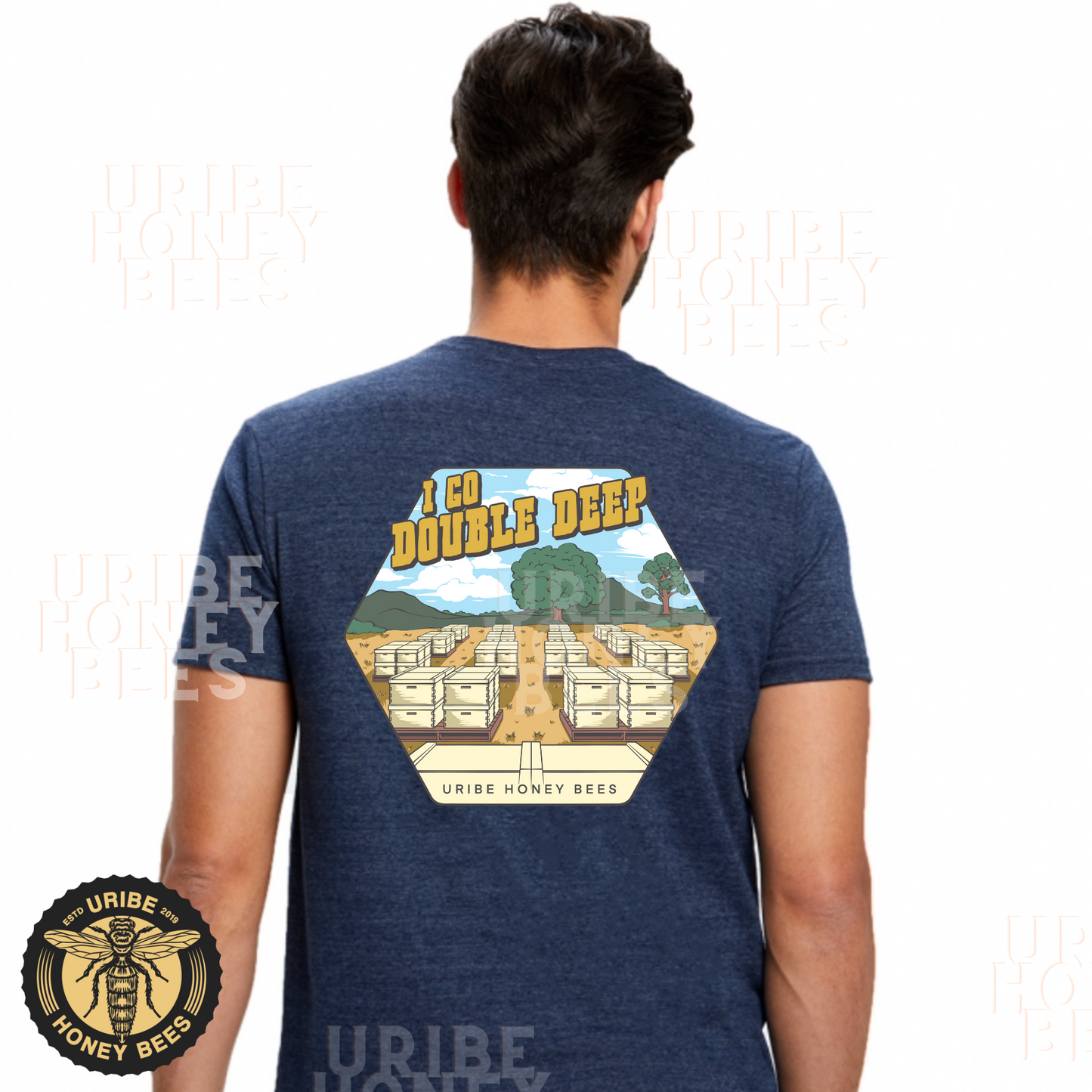 PRESALE! I Go Double Deep | Men's Premium Triblend Crewneck T-Shirt | Uribe Honey Bees