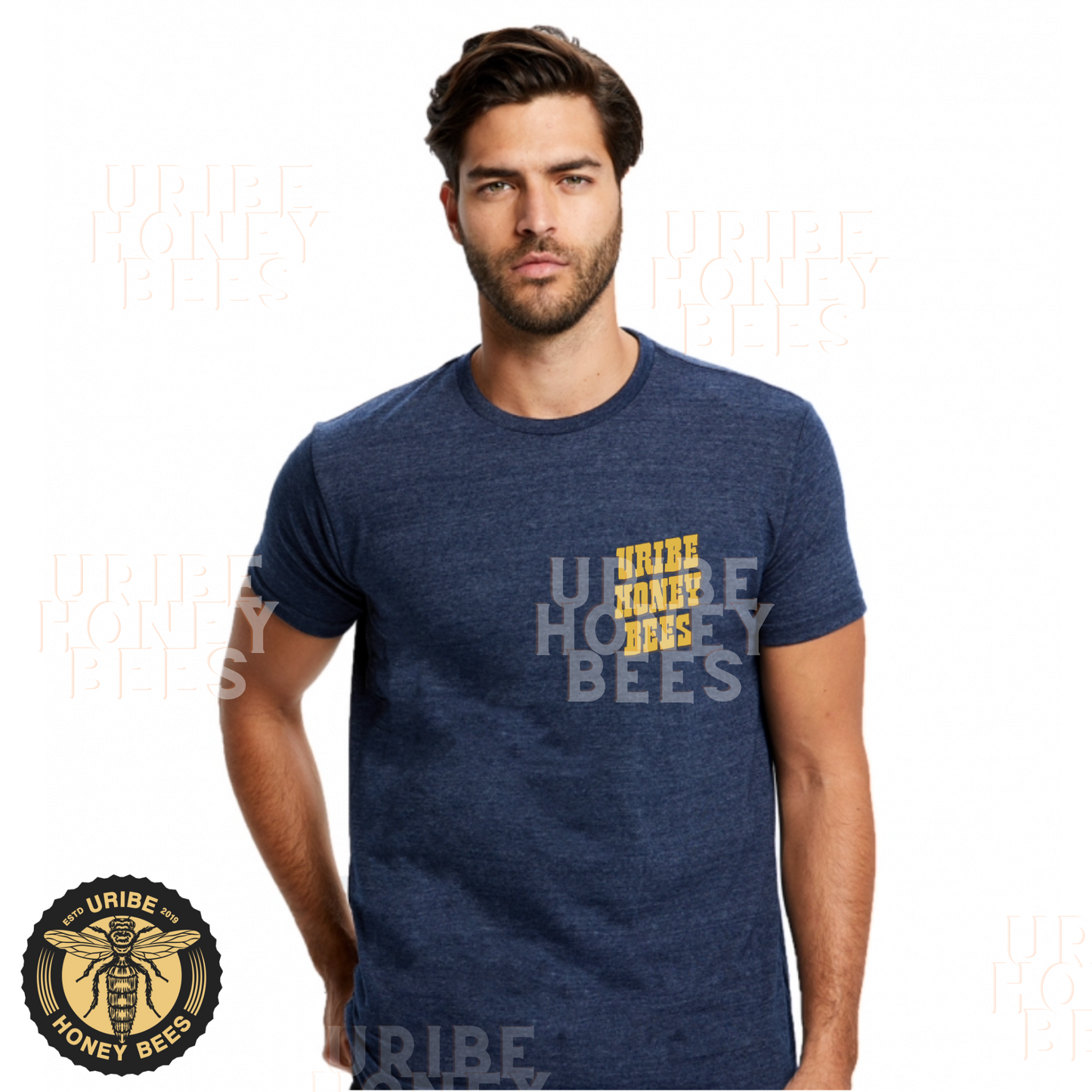 PRESALE! I Go Double Deep | Men's Premium Triblend Crewneck T-Shirt | Uribe Honey Bees