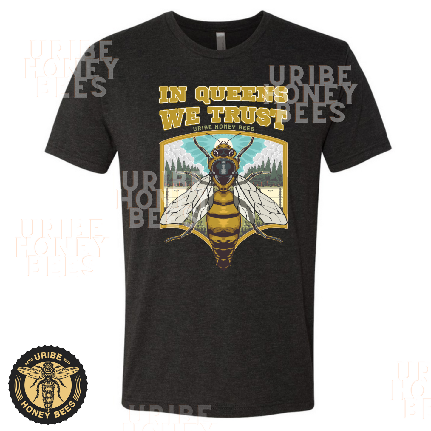 PRESALE! In Queens We Trust | Men's Triblend Crewneck Trendy T-Shirt | Uribe Honey Bees