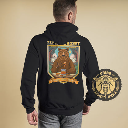 PRESALE! Honey Bear Hoodie Sweatshirt : EAT MORE HONEY | Uribe Honey Bees