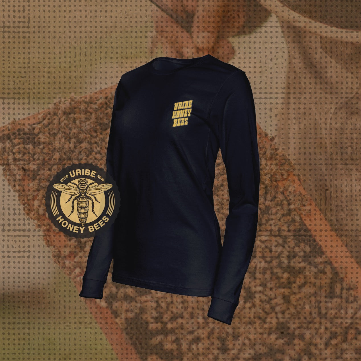 PRESALE! Women's Long Sleeve 100% Cotton Cozy Shirts | Uribe Honey Bees