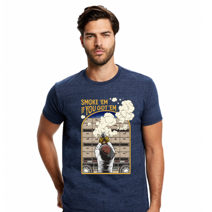 PRESALE! Smoke 'Em If You Got 'Em | Men's Premium Triblend Crewneck T-Shirt | Uribe Honey Bees