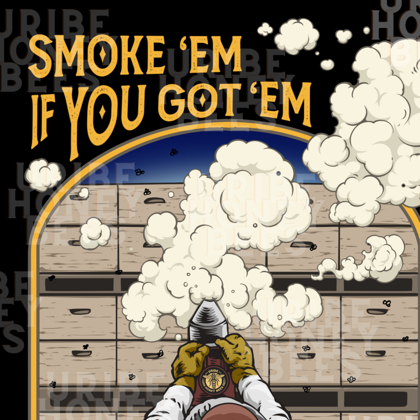 PRESALE! Smoke 'Em If You Got 'Em | Men's Premium Triblend Crewneck T-Shirt | Uribe Honey Bees